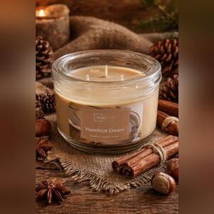 Mainstays Hazelnut Cream 3 Wick Candle